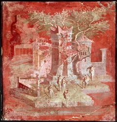 Landskap med sykomorer (fresco
