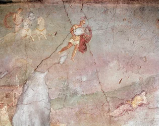 Mars finner Rhea silvia sovende og forfører henne (fresco