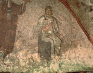 Mor og barn, Room of the Veil (fresco)