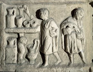 Romersk kunst: "Domestic at Work" "1. århundre e.Kr. Roma, Museum of Roman Civilization