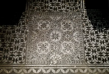 Romersk kunst: detalj av mosaikkene i bakken fra Villa Adriana (Villa d