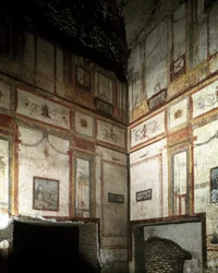 Romersk kunst: innvendig utsikt over domus aurea eller Doree House: keiserpalasset i det gamle Roma, bygget av Neron. Roma, Italia