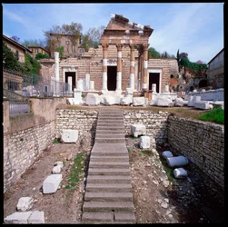 Romersk kunst: utsikt over hovedstaden (hovedstaden), 73 e.Kr., Brescia Italia