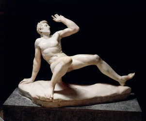 Statue av en fallende Gallia, kopi av en Pergamon-skoleoriginal fra det 3. århundre f.Kr. (marmor)