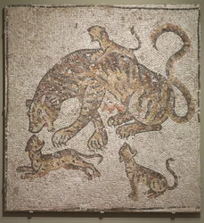 Tigress og unger, ca. 300 e.Kr