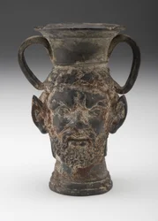 Svart Janus-vase