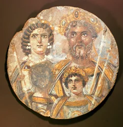 Tondo: Panel med Septimius Severus