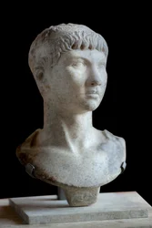 Romersk marmorbyste av Ptolemaios av Mauretania (10 f.Kr. - 40 e.Kr.)
