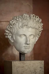 Art Rome Leder av keiser Augustus (63 f.Kr. - 14 e.Kr.) marmor