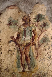Erotisk freske fra Lupanar i Pompeii (UNESCOs verdensarvliste)