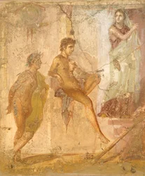 Freske som viser Venus-fiske, fra House of Golden Cupids, Pompeii, Campania, romersk sivilisasjon