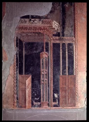 Fresker av triclinium av casa dei cervi, 5. århundre f.Kr.-1. århundre e.Kr.