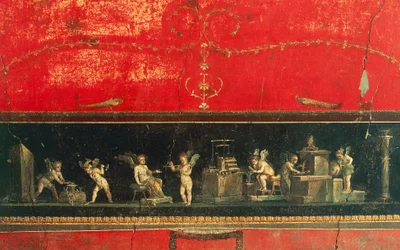 Frise med amor, House of Vettii, Pompeii (Unescos verdensarvliste