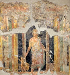 Maleri av den fjerde pompeianske stilen som viser Jupiter