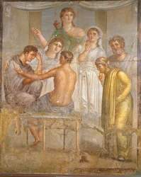 romersk sivilisasjon. Admetus og Alcestis, freskomaleri fra basilikaen Ercolano