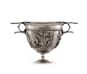 Skyphos, ca. sent 1. århundre f.Kr. - tidlig 1. århundre e.Kr. (sølv)