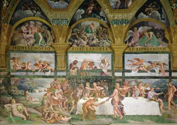 Chamber of Cupid and Psyche, forberedelser til gudenes bankett for bryllupet til Cupid og Psyche