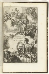 Titteltrykk for tredje del av Guerres de Flandres Troisieme partie des Guerres de Flandres (tittel på objekt) Guerres de Flandres (serietittel)