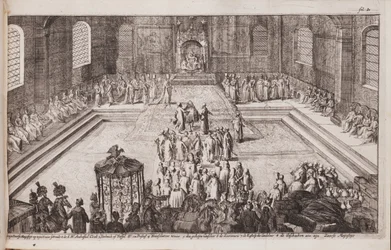 En scene ved det kongelige hoffet til tsar Alexis Mikhailovich, 1677