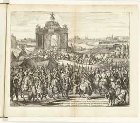 Festlig inngang fra Farnese etter lettelsen av Paris, 1590 Festes triomphales que Paris fit à Alexandre Farnese pour l