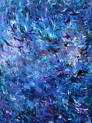 Virvlende indigo-dyp