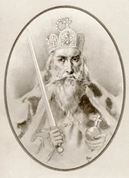 Charlemagne, alias Charles the Great eller Charles I, fra Living Biography of Famous Rulers.