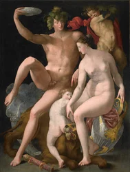 Bacchus, Venus og Amor, ca. 1535
