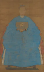Portrett av en gammel dame, datert xinyou 1561 eller 1621.