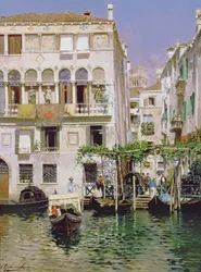 En kanalscene i Venezia