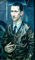 Bertolt Brecht (1898-1956) (olje på lerret)