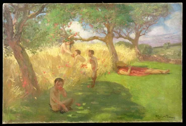Satyrs (olje på lerret)