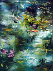 Monets dam, 2021 (olje på lerret)