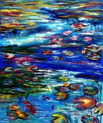 Monets dam II, 2024 (olje på lerret)
