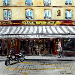 Parisian Creperie, 2022 (olje på lerret)