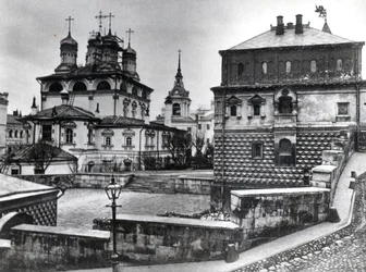 House of the Romanov Boyars i klosteret til skiltet og katedralen til skiltet, Moskva