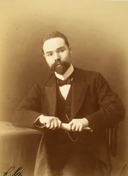 Portrett av forfatteren og poeten Valery Yakovlevich Bryusov (1873-1924)