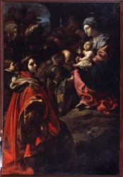 Tilbedelsen av magiene. Maleri av Rutilio Manetti (1571-1639). Olje på lerret. Italiensk kunst, barokkstil. Statens kunstmuseum, Jekaterinburg, Russland.