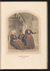 Tradisjonell drakt av Kampen i Overijssel, 1857 Provinsen Overijssel Kamper-Eiland / XII (tittel på objekt)