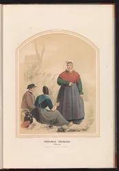 Tradisjonell drakt av Oldenzaal i Overijssel, 1857 Provinsen Overijssel. Oldenzaal / XXXIII (tittel på objekt)