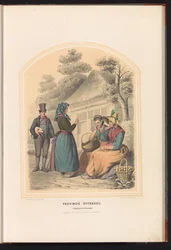 Tradisjonell drakt av Staphorst og Rouveen i Overijssel, 1857 Provinsen Overijssel. Staphorst og Rooveen / XXV (tittel på objekt)
