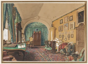 Interiør i en manns stue