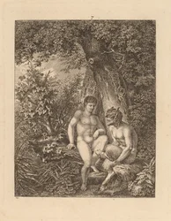 To satyrer i en skog, 1777.
