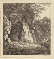 To hyrder i et steinete landskap, 1764.