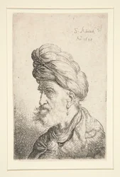 Byste av mann med turban