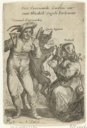 Tegneserie av Cromwell, ca. 1652-1654 Siet t