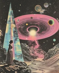 Surrealistisk kosmisk visjon