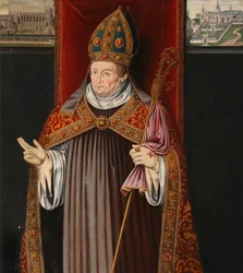 William av Wykeham (olje på panel)