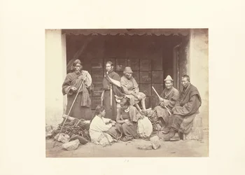 Darjeeling; Gruppe av bhooteaer og nepalesere