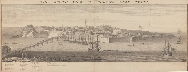 Den sørlige utsikten over Berwick Upon Tweed