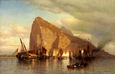 Clearing Storm ved Gibraltar, ca. 1860.
